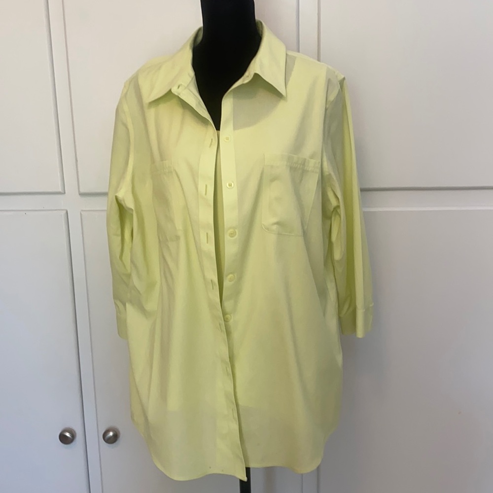 Chico’s Lime Green Blouse and Matching Shell - 12